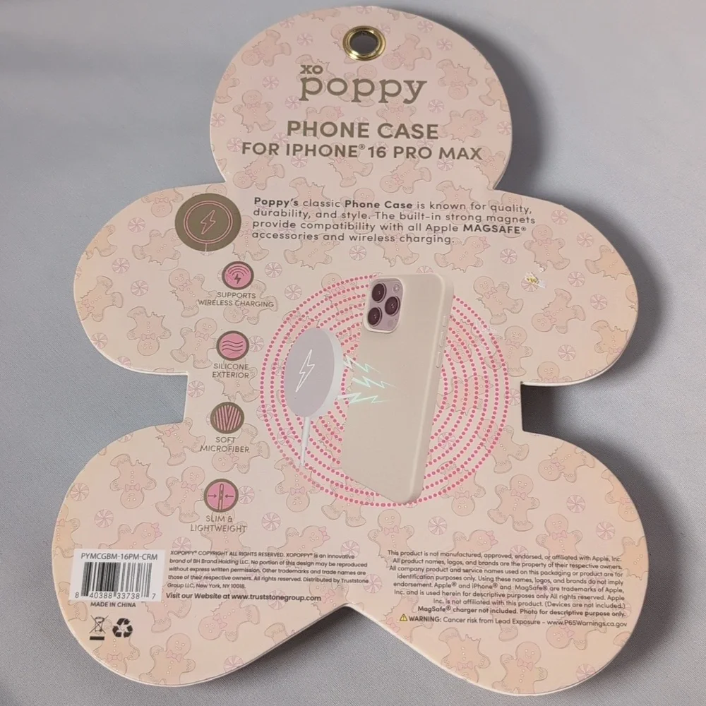 XO Poppy Cream Colored iPhone 16 Pro Max Case
